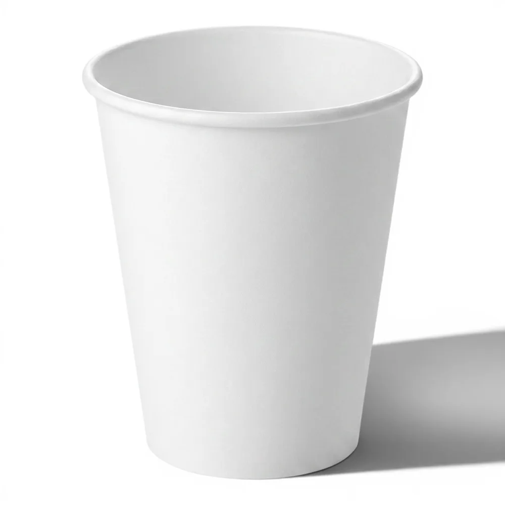 Witte 7,5 oz kartonnen beker, PE-gecoat