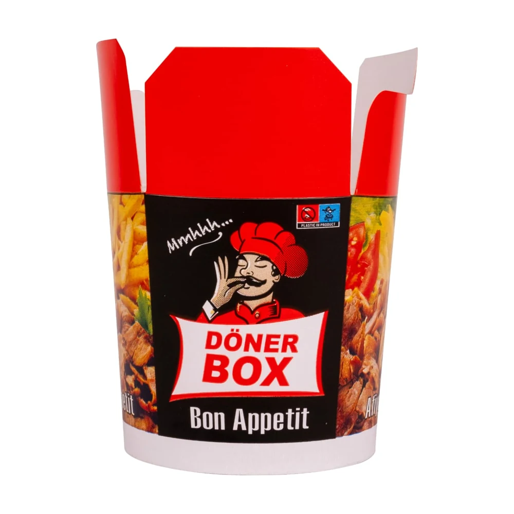 Rood-zwarte Döner Box Bon Appetit takeawaybox